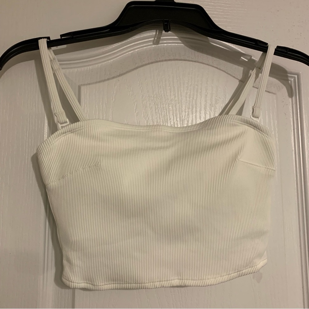 Aerie bandeau longline swim top